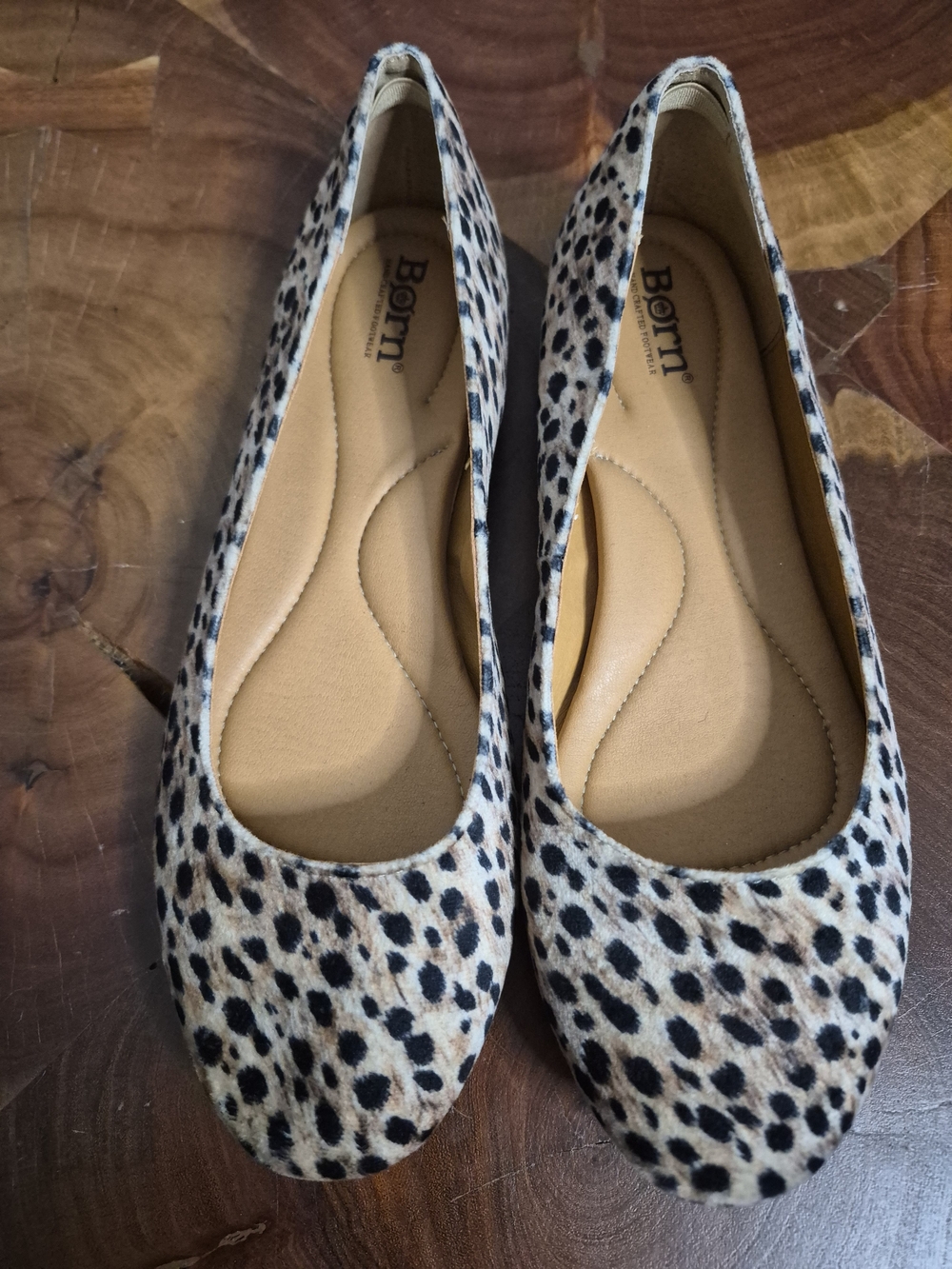 Born Adour Leopard Animal Print Ballet Flats - 8